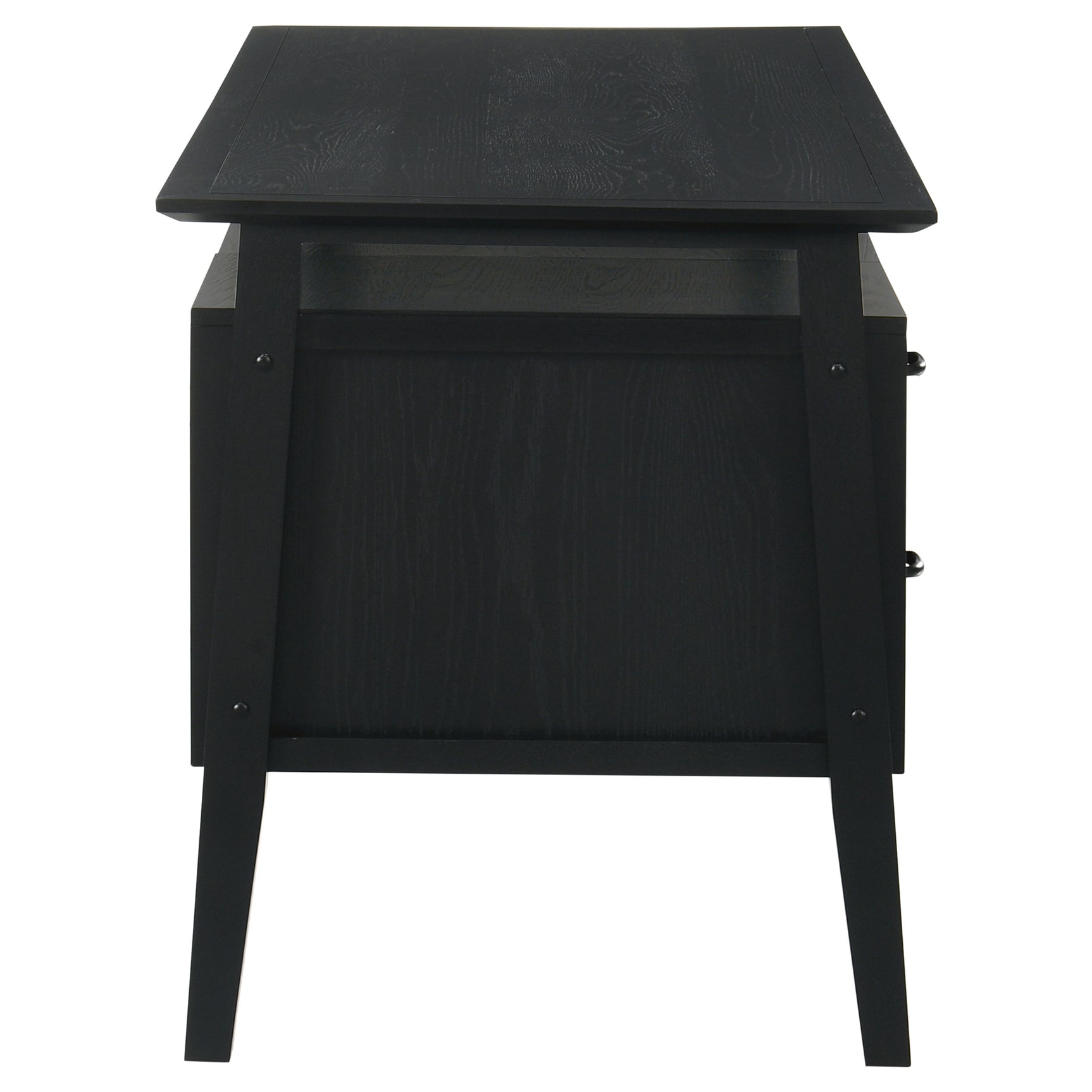 Goodson Black 64-inch 4-Drawer Double Pedestal Computer Desk - Ornate Home