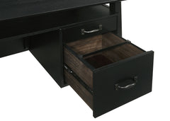 Goodson Black 64-inch 4-Drawer Double Pedestal Computer Desk - Ornate Home