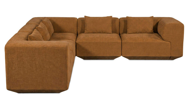 Goodwin Cognac Classic L Modular Sectional - Ornate Home