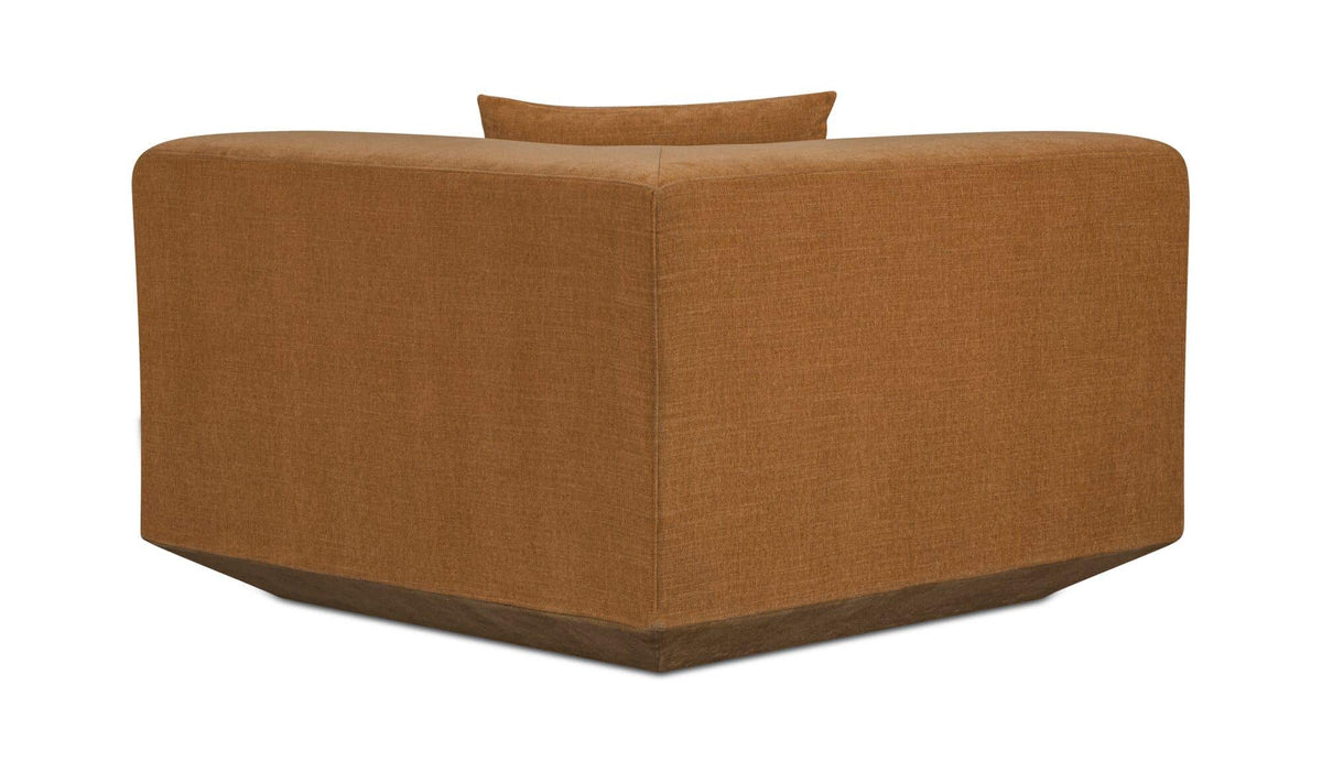 Goodwin Cognac Corner Chair - Ornate Home