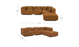 Goodwin Cognac Dream Modular Sectional - Ornate Home