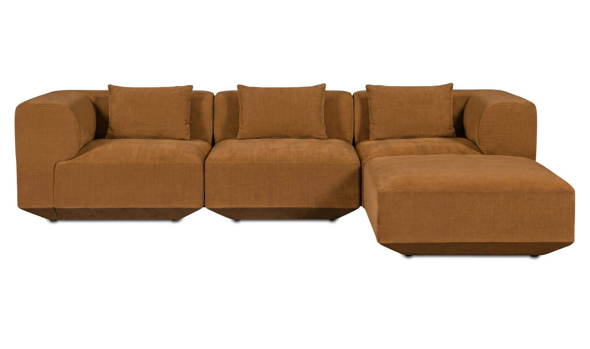 Goodwin Cognac Lounge Modular Sectional - Ornate Home