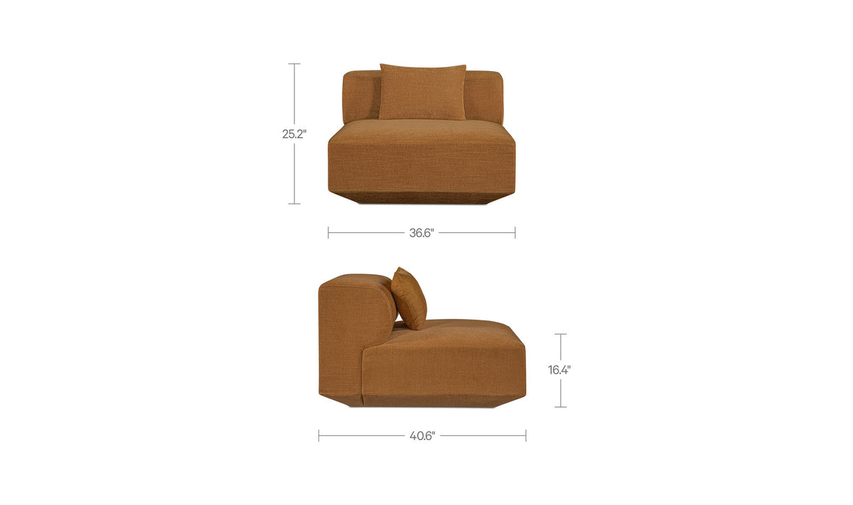 Goodwin Cognac Slipper Chair - Ornate Home