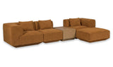 Goodwin Cognac With Side Table Lounge Modular Sectional - Ornate Home