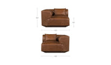 Goodwin Dark Brown Leather Corner Chair - Ornate Home