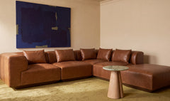 Goodwin Dark Brown Leather Dream Modular Sectional - Ornate Home