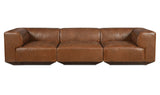 Goodwin Dark Brown Leather Modular Sofa - Ornate Home