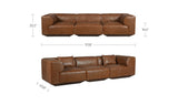 Goodwin Dark Brown Leather Modular Sofa - Ornate Home