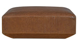 Goodwin Dark Brown Leather Ottoman - Ornate Home
