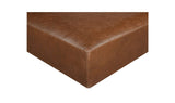 Goodwin Dark Brown Leather Ottoman - Ornate Home