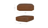 Goodwin Dark Brown Leather Ottoman - Ornate Home