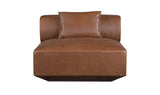 Goodwin Dark Brown Leather Slipper Chair - Ornate Home
