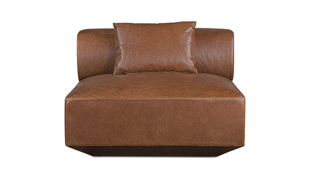 Goodwin Dark Brown Leather Slipper Chair - Ornate Home