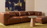 Goodwin Dark Brown Leather Slipper Chair - Ornate Home