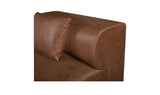 Goodwin Dark Brown Leather Slipper Chair - Ornate Home