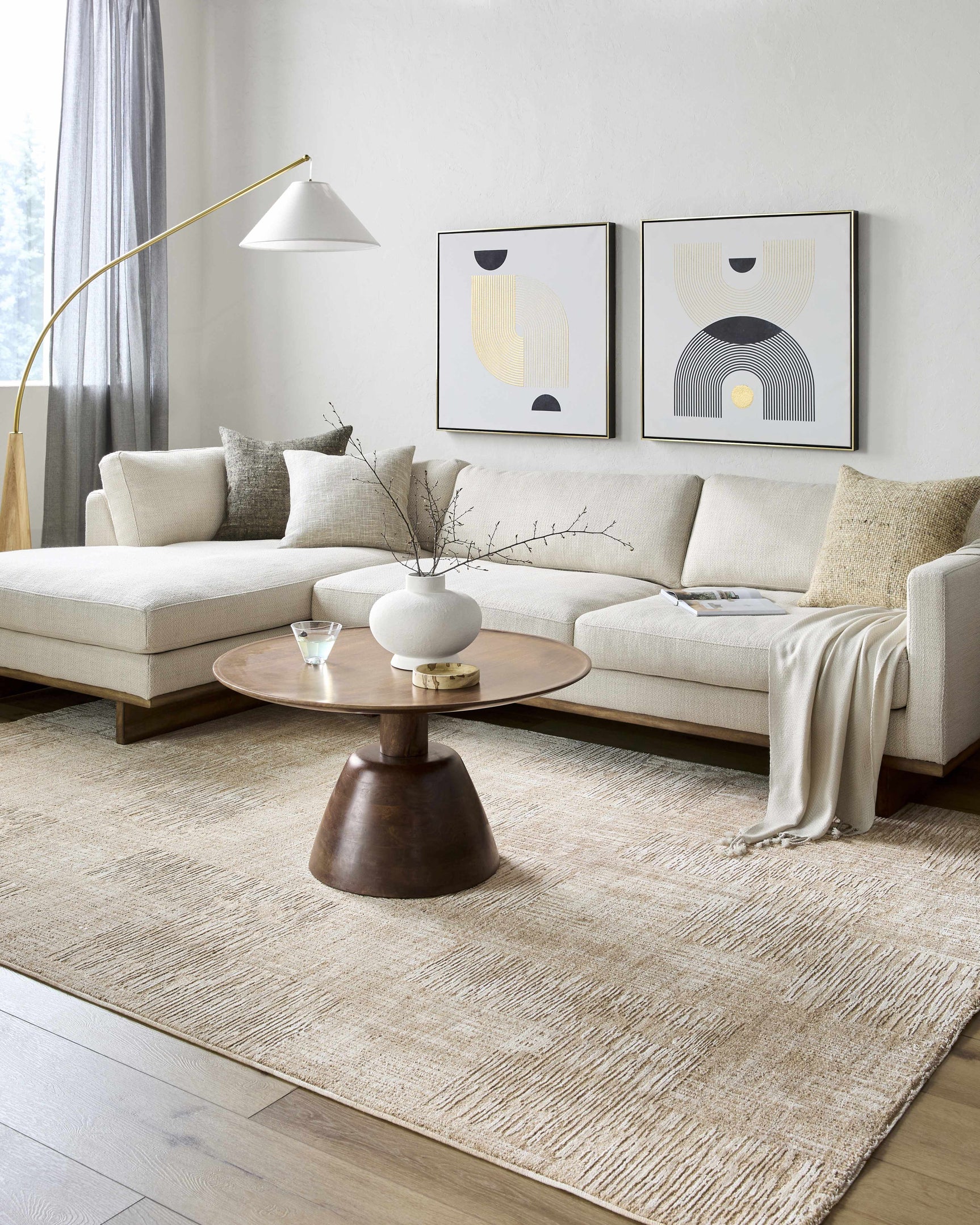 Goren Beige Area Rug - Ornate Home