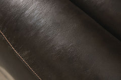 Gorgius Espresso Top Grain Leather Match Power Sectional - Ornate Home