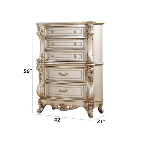 Gorsedd Antique White Chest - Ornate Home