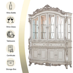 Gorsedd Antique White Hutch & Buffet - Ornate Home