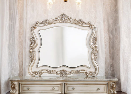 Gorsedd Antique White Mirror - Ornate Home