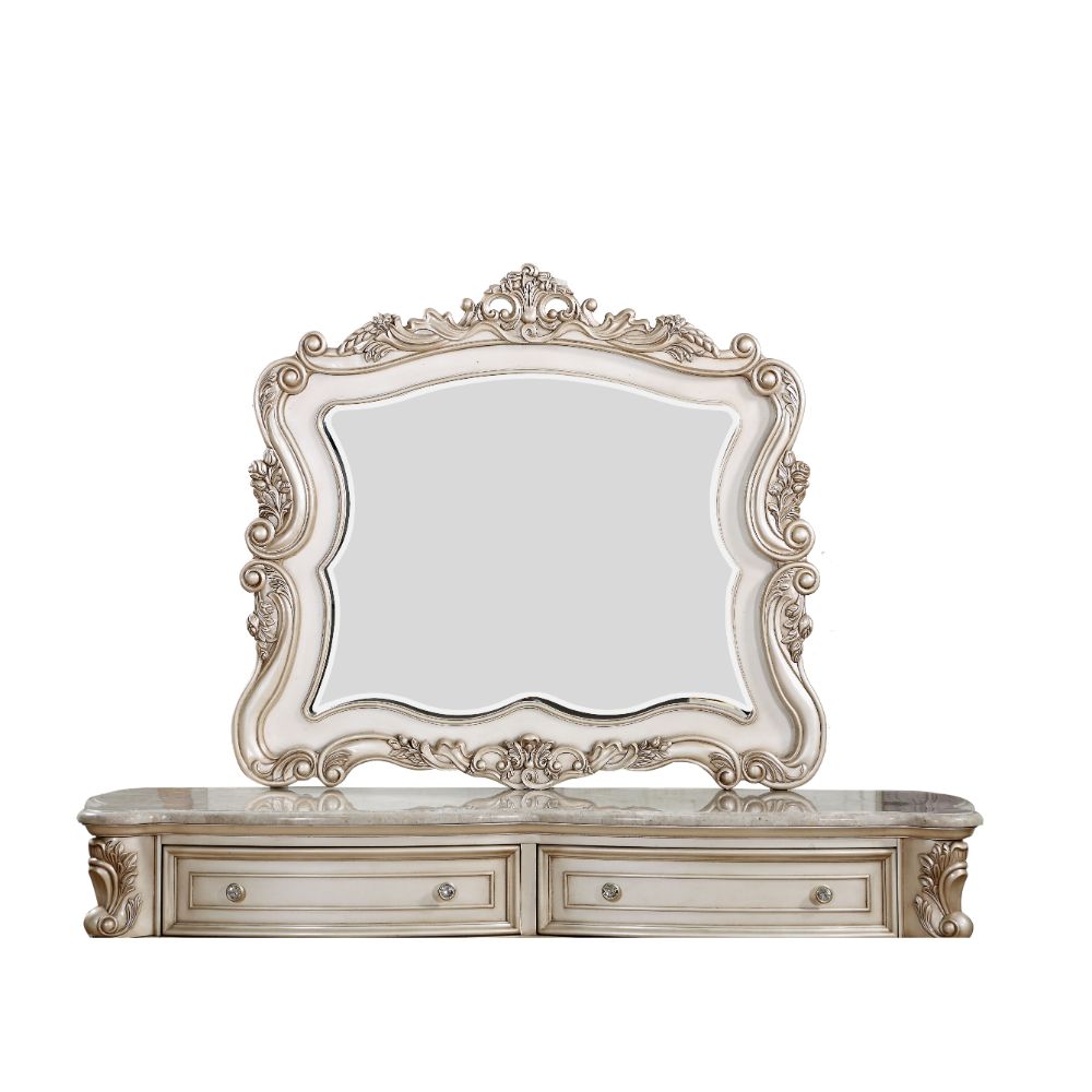 Gorsedd Antique White Mirror - Ornate Home