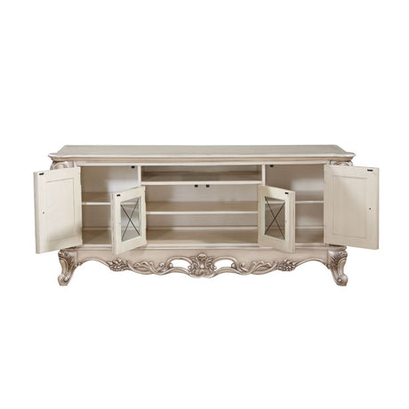 Gorsedd Antique White TV Stand - Ornate Home