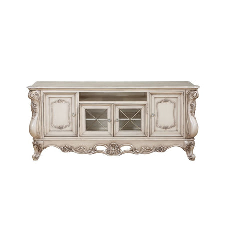 Gorsedd Antique White TV Stand - Ornate Home