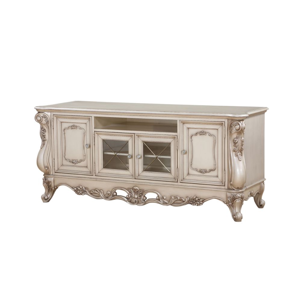 Gorsedd Antique White TV Stand - Ornate Home