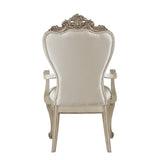Gorsedd Cream Fabric & Antique White Arm Chair - Ornate Home