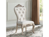 Gorsedd Cream Fabric & Antique White Side Chair - Ornate Home