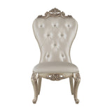 Gorsedd Cream Fabric & Golden Ivory Finish Armless Side Chair (Set of 2) - Ornate Home