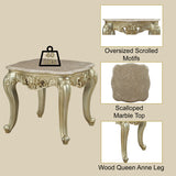 Gorsedd End Table in Antique White 82442 - Ornate Home