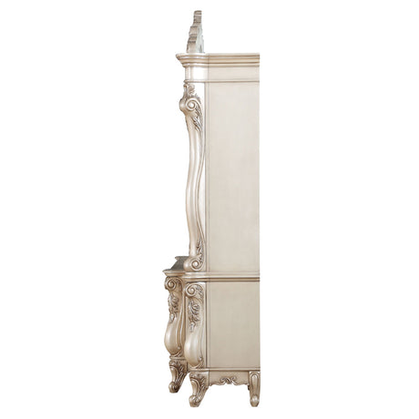 Gorsedd Entertainment Center in Antique White - Ornate Home