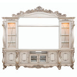Gorsedd Entertainment Center in Antique White - Ornate Home