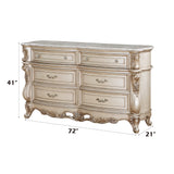 Gorsedd Marble & Antique White Dresser - Ornate Home