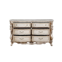 Gorsedd Marble & Antique White Dresser - Ornate Home
