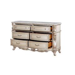 Gorsedd Marble & Antique White Dresser - Ornate Home