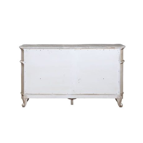 Gorsedd Marble & Antique White Dresser - Ornate Home