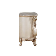 Gorsedd Marble & Antique White Nightstand - Ornate Home