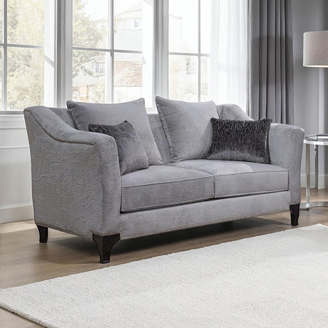 Goshen Light Gray Loveseat - Ornate Home