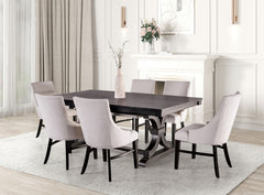 Gosport Black/Beige Arm Chair (Set of 2) - Ornate Home