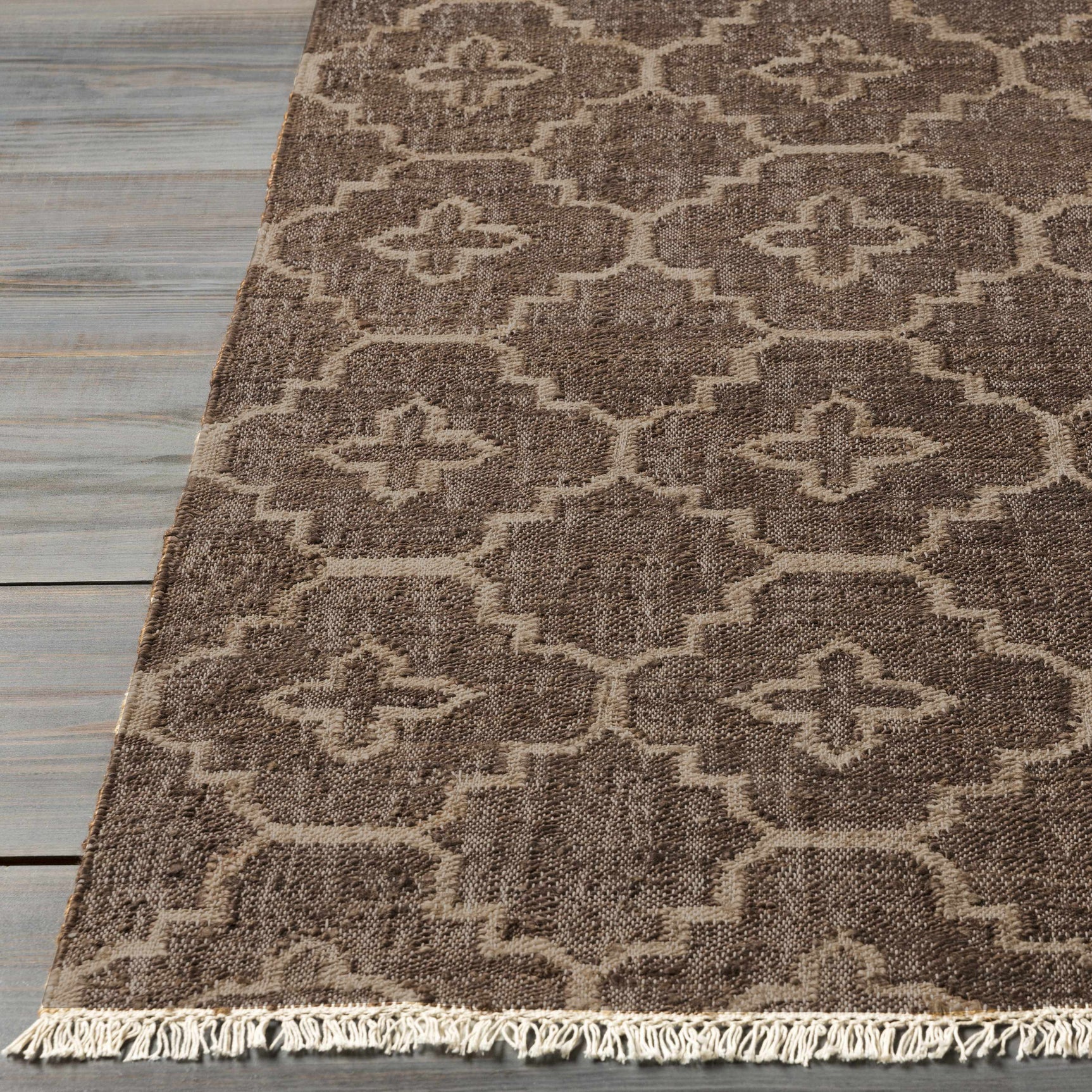 Gotebo Handcrafted Fringed Jute Carpet - Clearance - Ornate Home