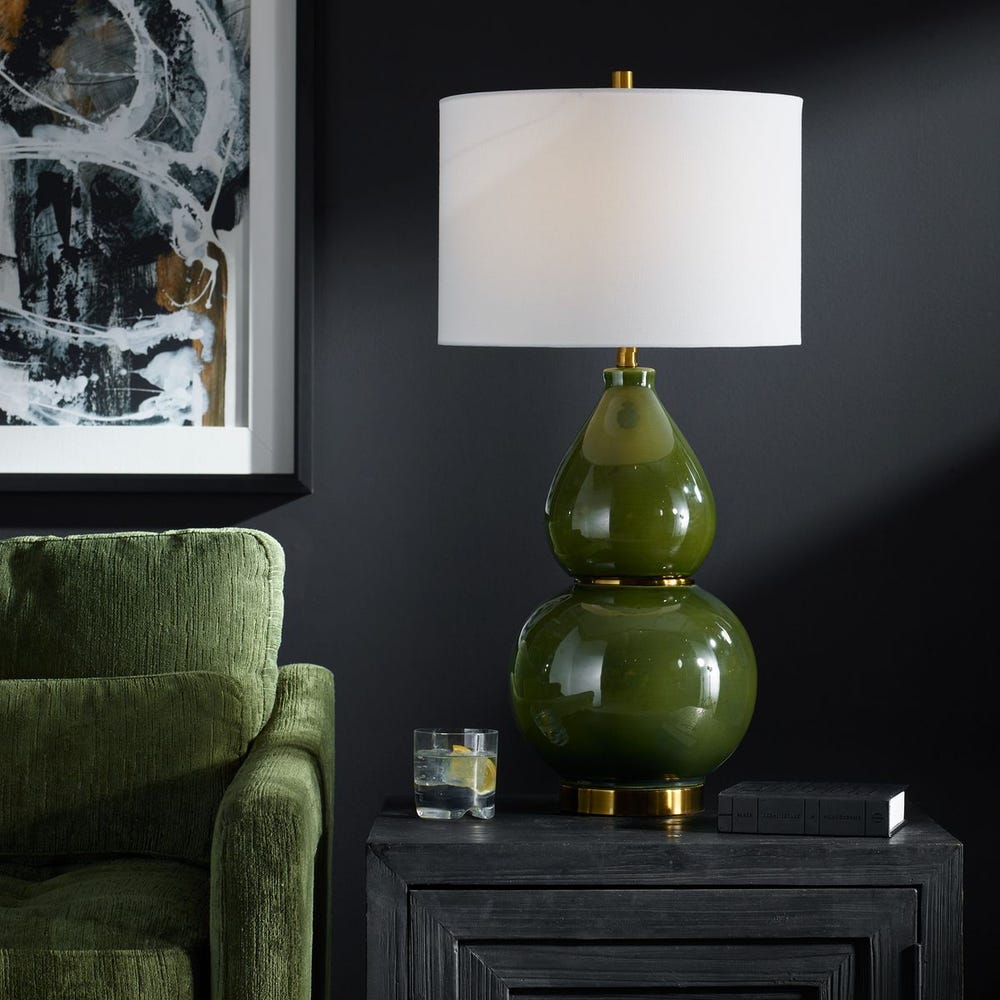 Gourd Green Table Lamp - Ornate Home