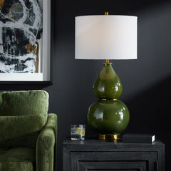 Gourd Green Table Lamp - Ornate Home