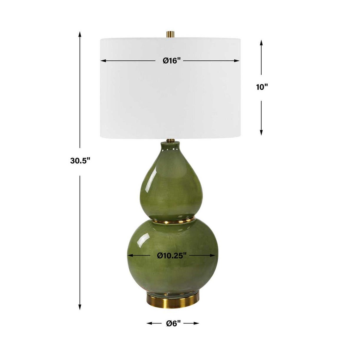 Gourd Green Table Lamp - Ornate Home