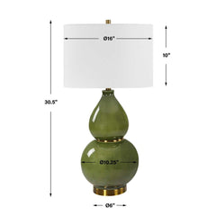 Gourd Green Table Lamp - Ornate Home