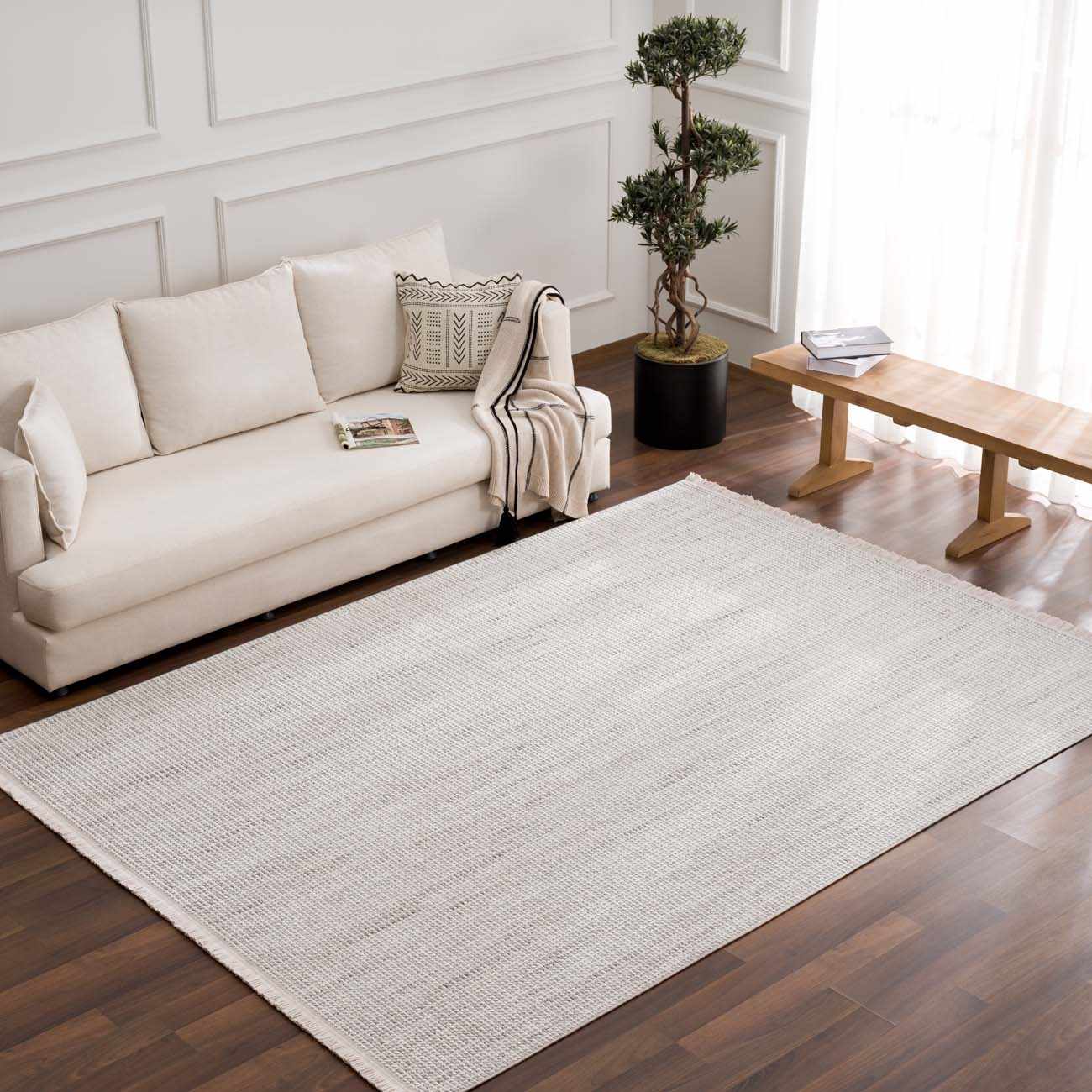 Gowan Cream Area Rug - Ornate Home
