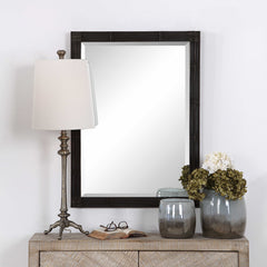 Gower Aged Black Vanity Mirror - Ornate Home