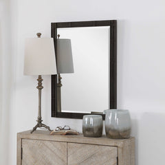 Gower Aged Black Vanity Mirror - Ornate Home