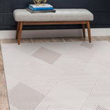 Goya Woven Non-Slip Cross-Hatch Geometric Motif Indoor Area Rug - Ornate Home